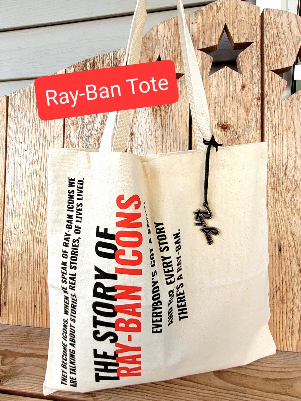 *Rare* Ray-Ban Icons Canvas Tote Not Sold In Stores
